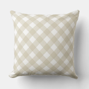 Coussin Faye et Lauren En vichy beige