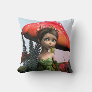 Coussin Fée en forêt