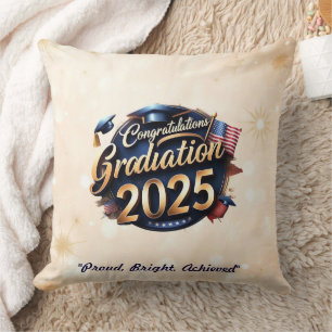 Coussin "Félicitations aux diplômés 2025"