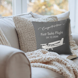 Coussin Félicitations Pilote Aviation Premier Solo Personn