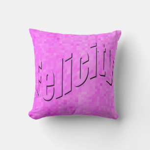 Coussin Felicity, Nom Des Filles, Logo Sur Rose,