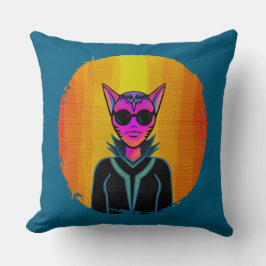 Coussin Feline Character in triplicate