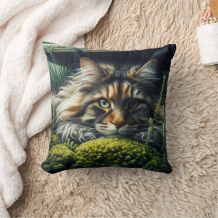 Coussin Feline du gardien forestier