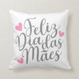 Coussin Feliz Dia Das Mães Fête Mère| Lancer l'oreiller