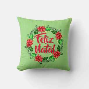 Coussin Feliz Natal Portugais Joyeux Noël