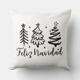 Coussin Feliz Navidad et Serape Mexicain vibrant recto-ver