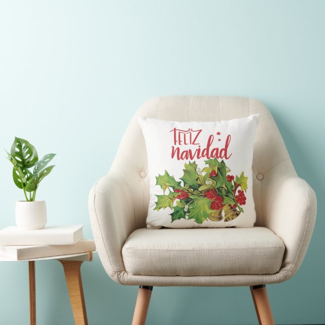 Coussin Feliz Navidad Joyeux Noël (Chaise)