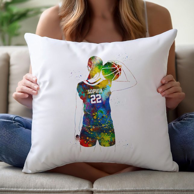 Coussin Female Basketball Player (Créateur téléchargé)
