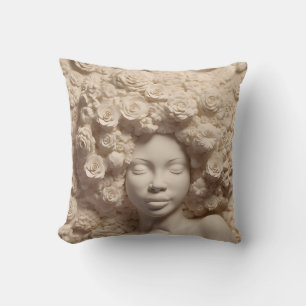 Coussin Femme afro-américaine Reine noire Melanin Poppin