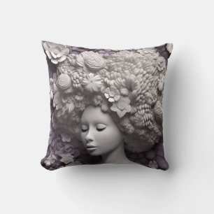 Coussin Femme afro-américaine Reine noire Melanin Poppin