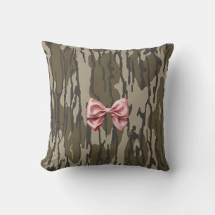 Coussin Femme Bottomland Camo Cute Rose Ribbon Bow