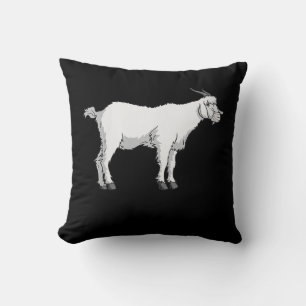 Coussin Femme Chèvre portant le visage médical Masque Drôl