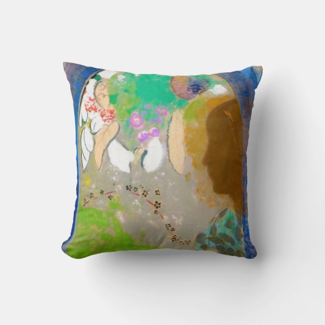Coussin Femme dans la fenêtre, Redon (Recto)