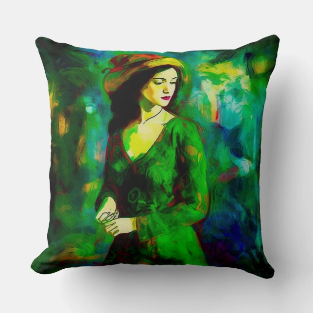 Coussin Femme en Casquette (Recto)