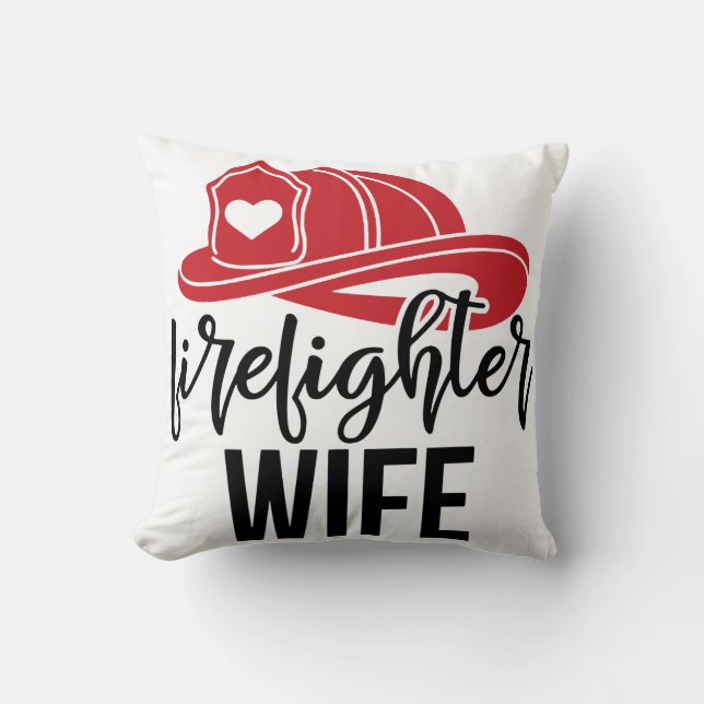 Coussin FEMME FIREFIGHTER avec HELMET [16] (Recto)