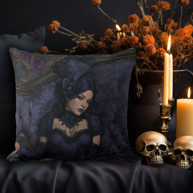 Coussin Femme Gothique Rococo (Créateur téléchargé)
