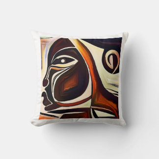 Coussin Femme noire Abstraite afrocentrique