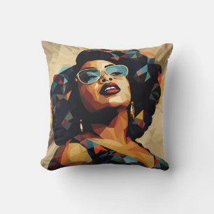 Coussin Femme noire : Artistérie cubiste