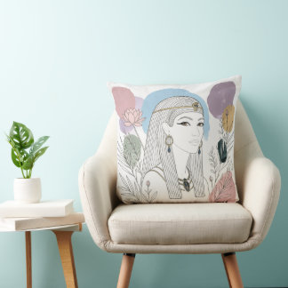 Coussin Femme Pharaon Égyptien