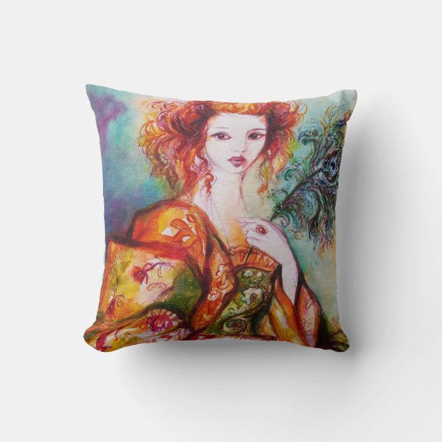 COUSSIN FEMME ROMANTIQUE AVEC PÂTE DE PEACOCK ÉCLANTE (Recto)