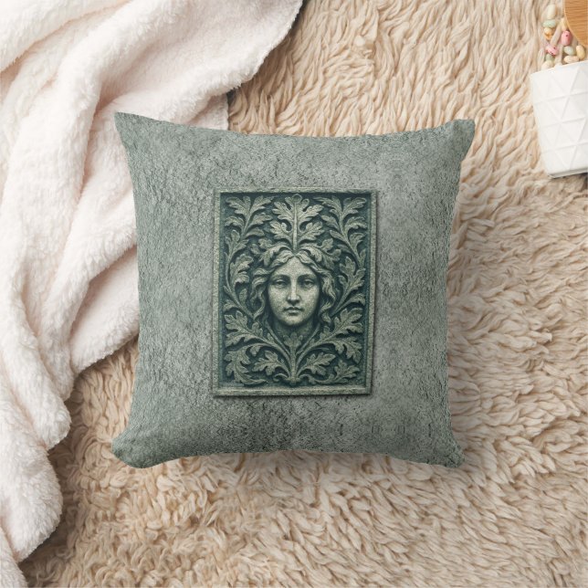Coussin Femme verte - Pierre (Couverture)