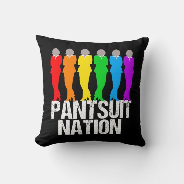 Coussin Femmes d'arc-en-ciel de nation de Pantsuit (Recto)