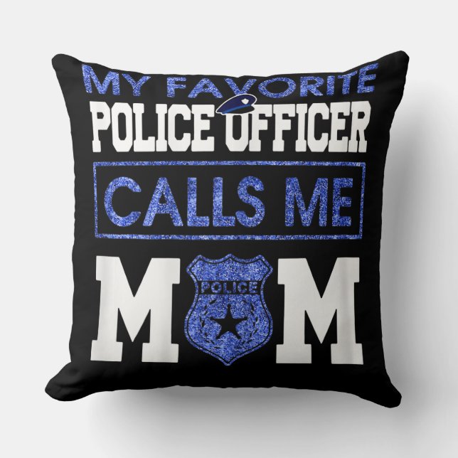 Coussin Femmes Mon Officier De Police Préféré M'Appelle Ma (Recto)