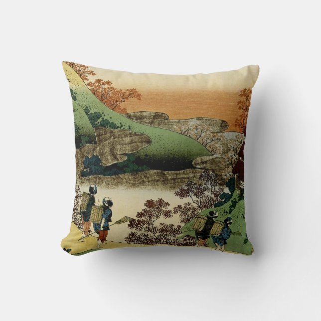 Coussin Femmes rentrant chez elles au coucher du soleil (Recto)