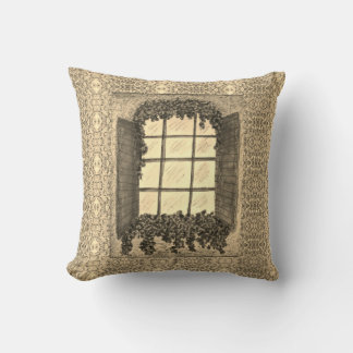 Coussin Fenêtre avec éclats SEPIA