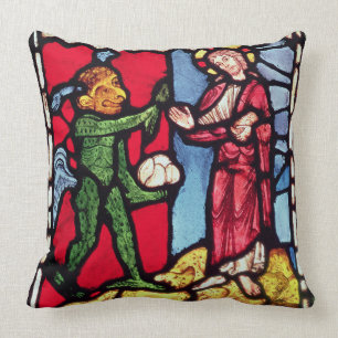 Coussin Fenêtre de la cathédrale de Troyes montrant le