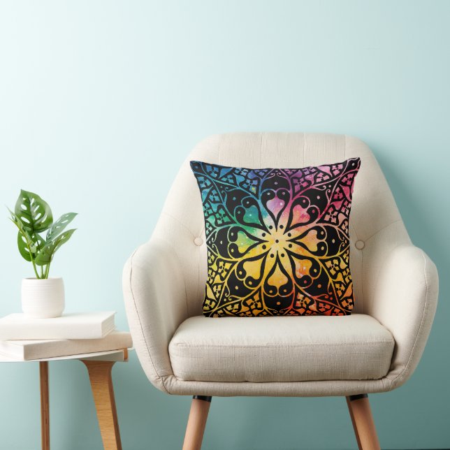 Coussin Fenêtre gothique Fierté arc-en-ciel (Chaise)