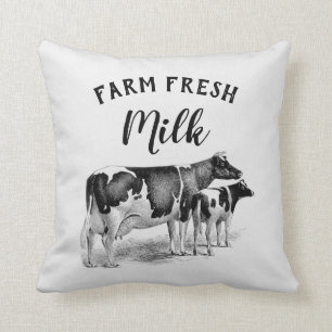 Coussin Ferme agricole Russe Lait frais Vache de vache
