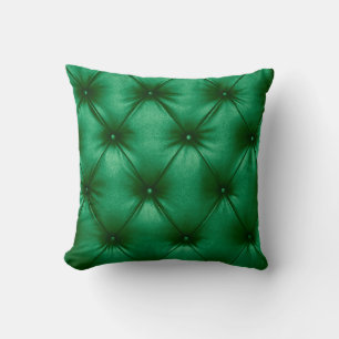 Coussin Fermer la texture arrière - plan du capitone vert 
