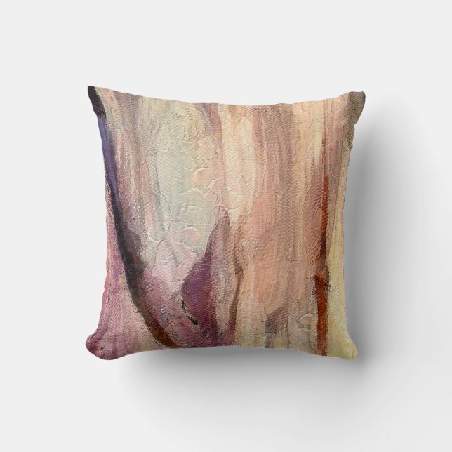 Coussin Fermez la peinture à l'huile abstrait arrière - pl (Recto)
