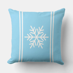 Coussin Festif Joli Faucon de neige bleu clair rayures bla