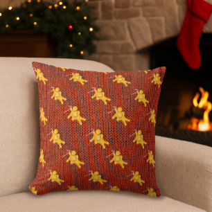 Coussin Festif Pain d'épices Homme & Knit Motif Noël