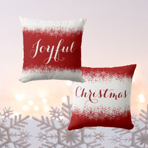 Coussin Festif rouge et blanc