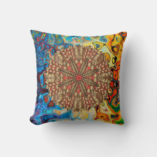 Coussin Festival rouge de nature d'automne d'or