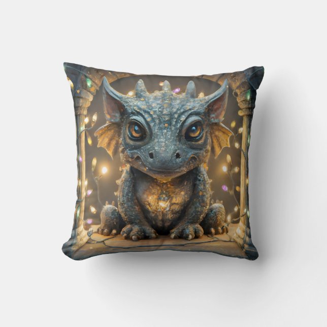 Coussin Festivals Lumières Chibi Gargoyle Dragon (Recto)
