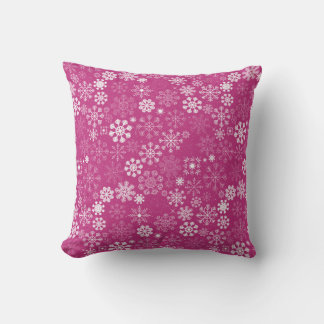 Coussin Festivals magenta et blanc - Noël