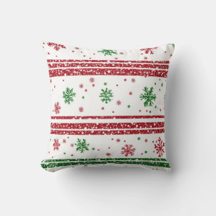 Coussin Festive Snowflake Stripe