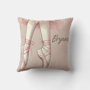 Coussin Fête d'anniversaire aux pieds pointus de ballerine