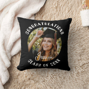 Coussin Fête de graduation Sweet Personnalisé Photo et nom
