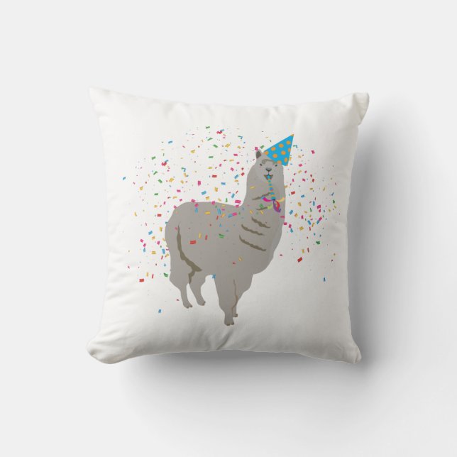 Coussin Fête de la lama - Animaux ayant une fête (Recto)