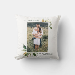 Coussin fête de la paix sur la terre peinte à la floraison