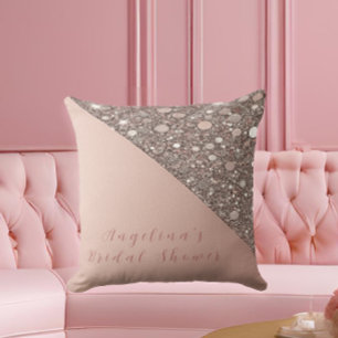 Coussin Fête de mariage élégante en or rose