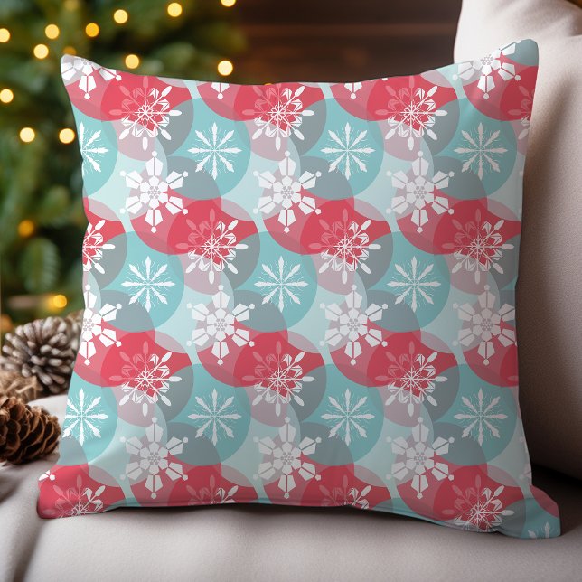 Coussin Fête de Noël Abstraite des flocons de neige Motif (Créateur téléchargé)