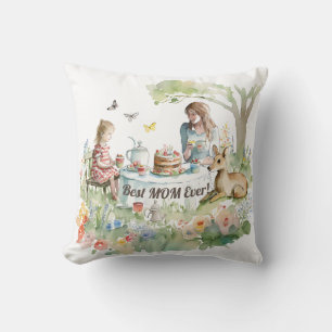 Coussin Fête de thé mère fille