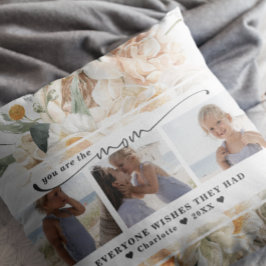 Coussin Fête des mères | Collage photo Floral Three