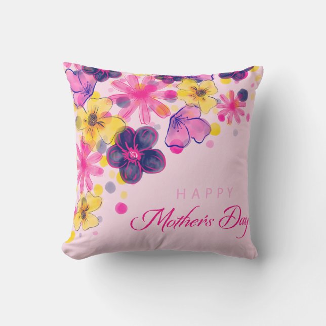 Coussin Fête des mères de la couleur préférée de maman (Recto)